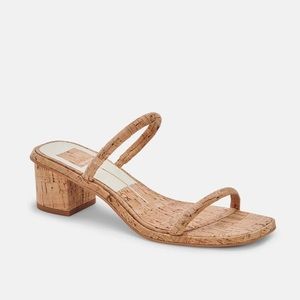 NIB Dolce Vita Riya block heel sandals cork size 9